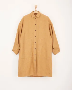 Cast Shirtdress in Orange Houndstooth