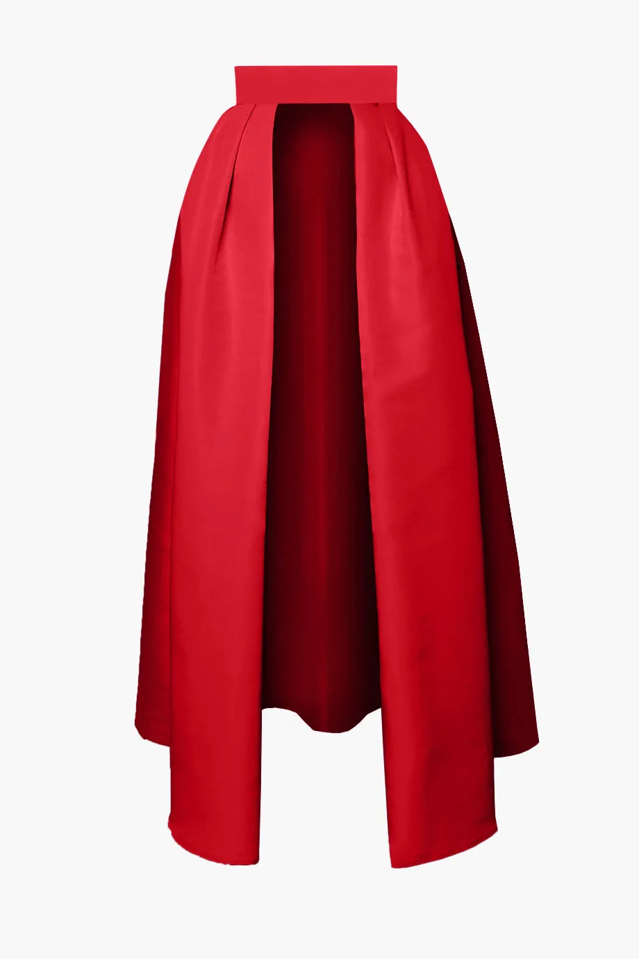 Silk and Wool Cigarette Pants with Silk Faille Convertible Skirt